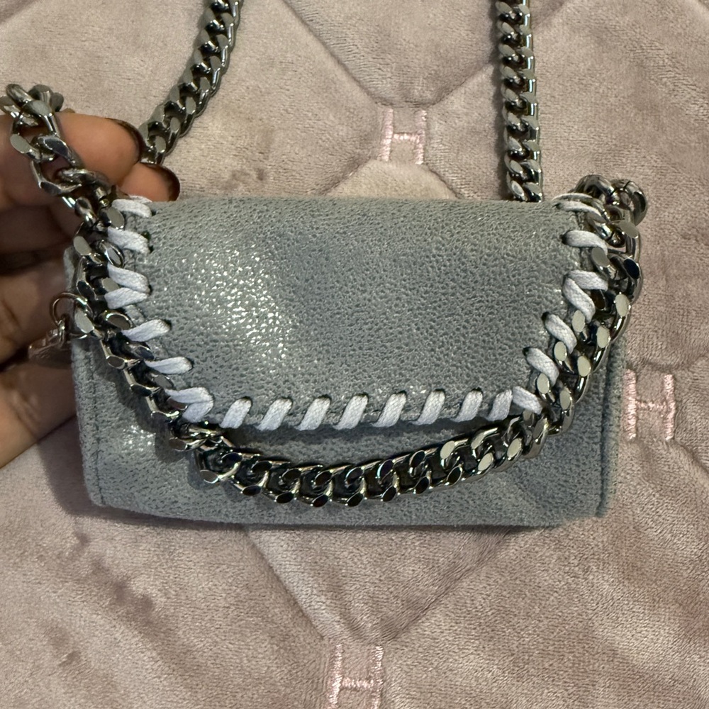 STELLA MCCARTNEY Falabella Micro Cardholder W/ Chain